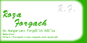 roza forgach business card